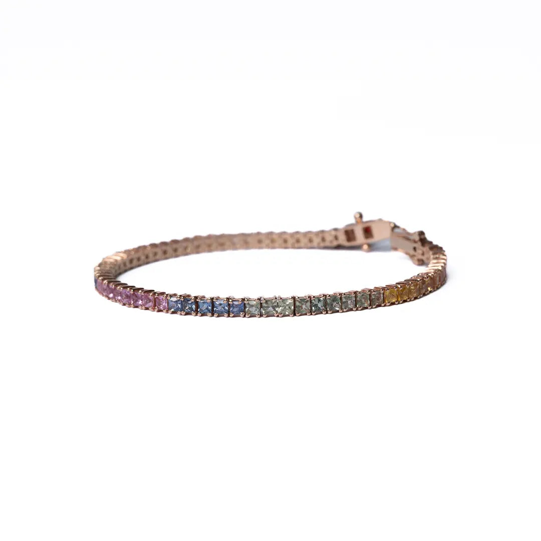 Tennis Bracelet Multisapphire 6.55CT