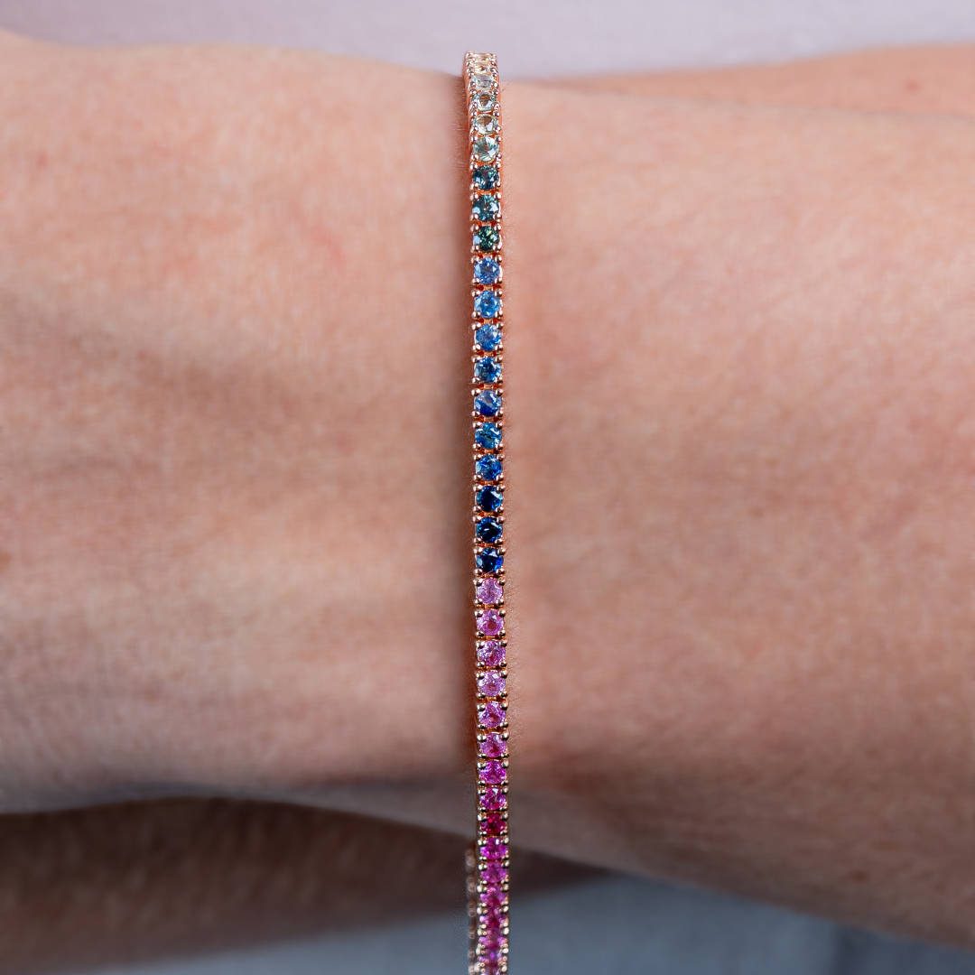 Tennis Bracelet MultiSapphire 3.50CT