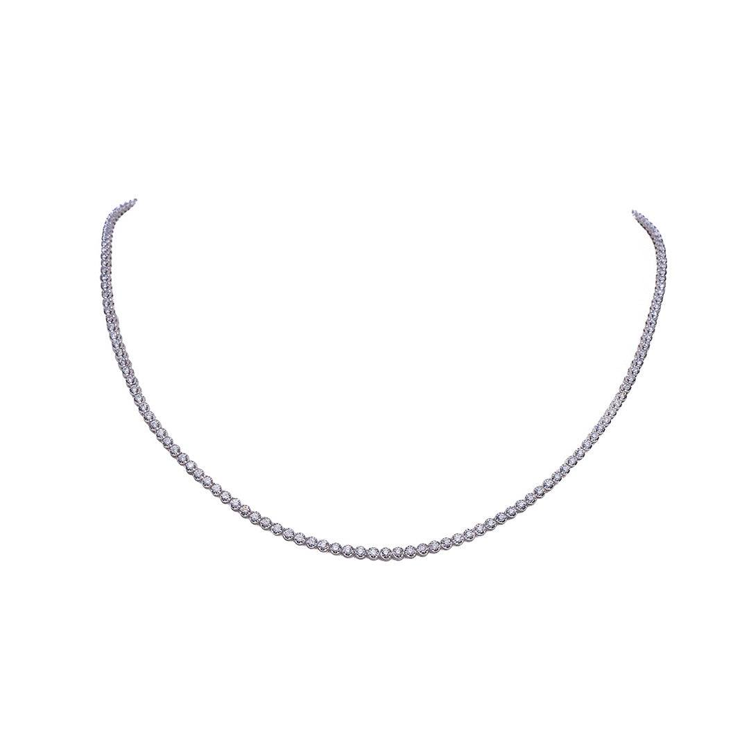 TENNIS NECKLACE BUTTERCUP 3CT 14KWG