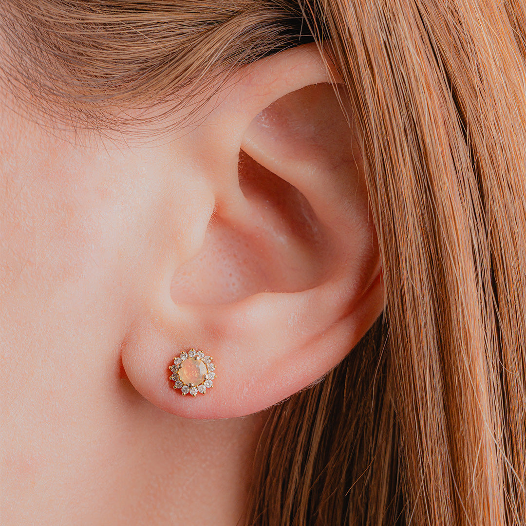 Opal Studs 14K