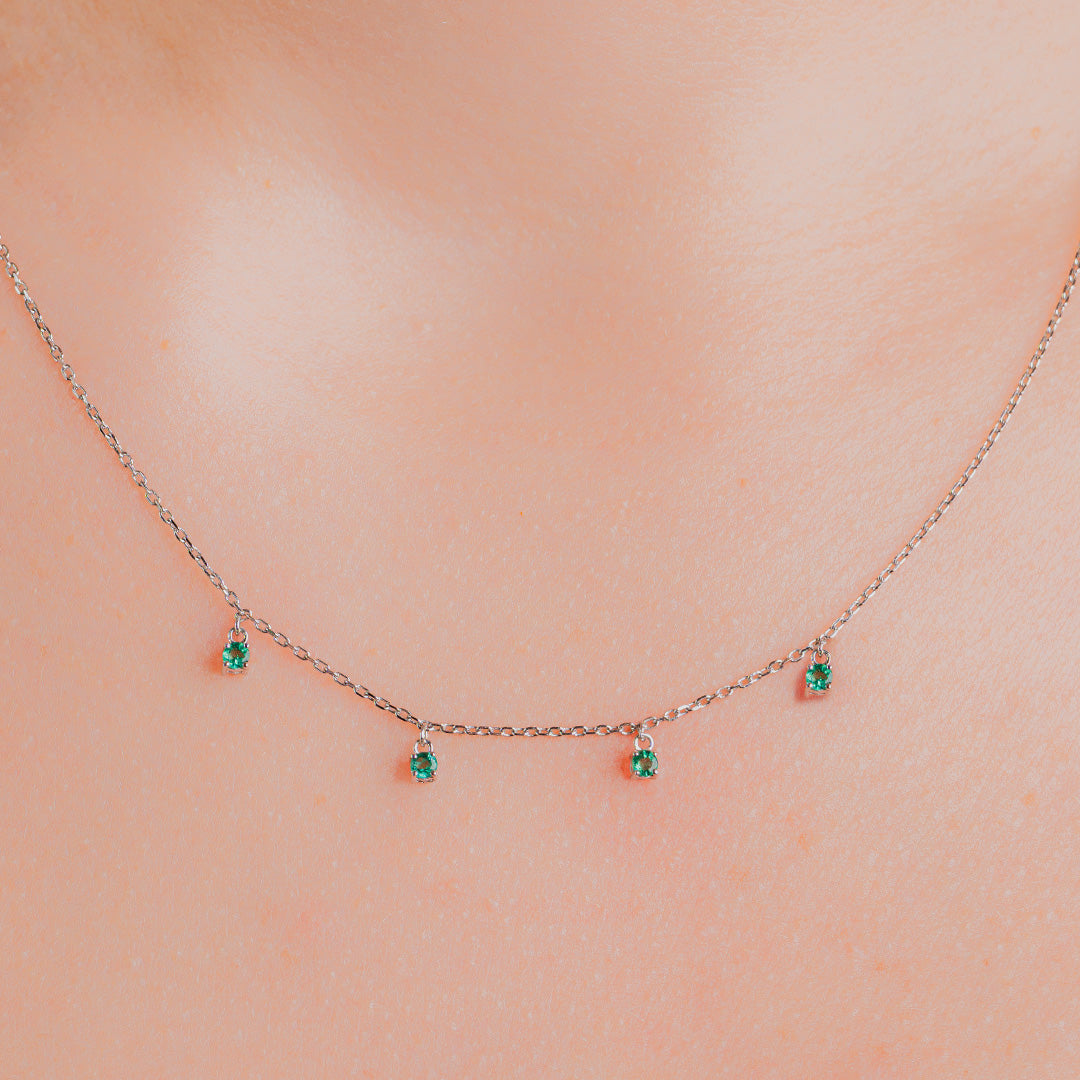 Emerald Necklace 18KW