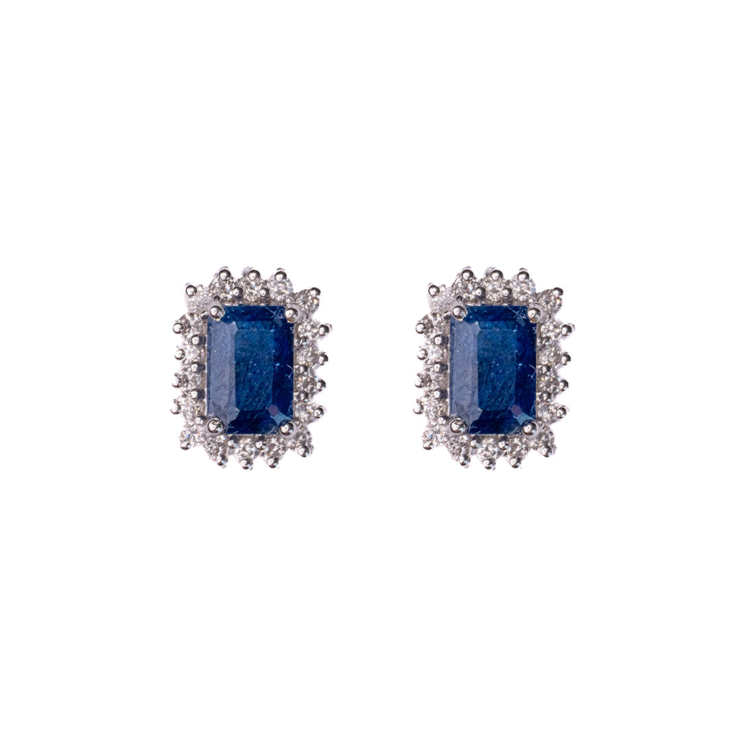 Blue Sapphire Studs 14KW