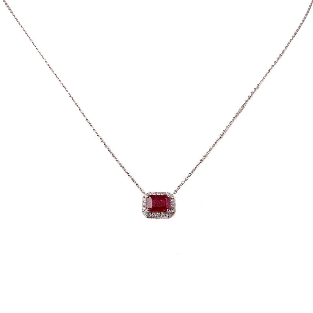 Ruby Necklace 14KW