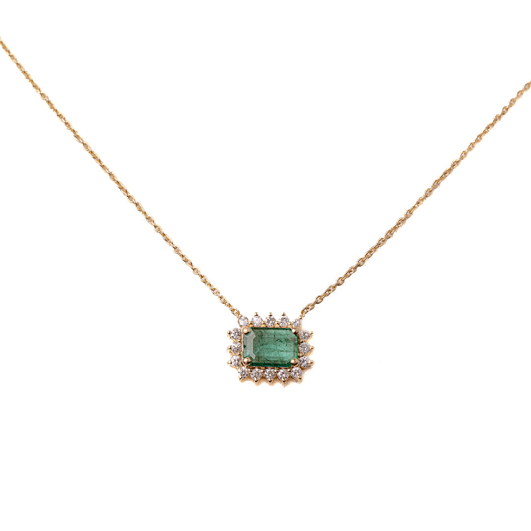 Emerald Necklace 14K