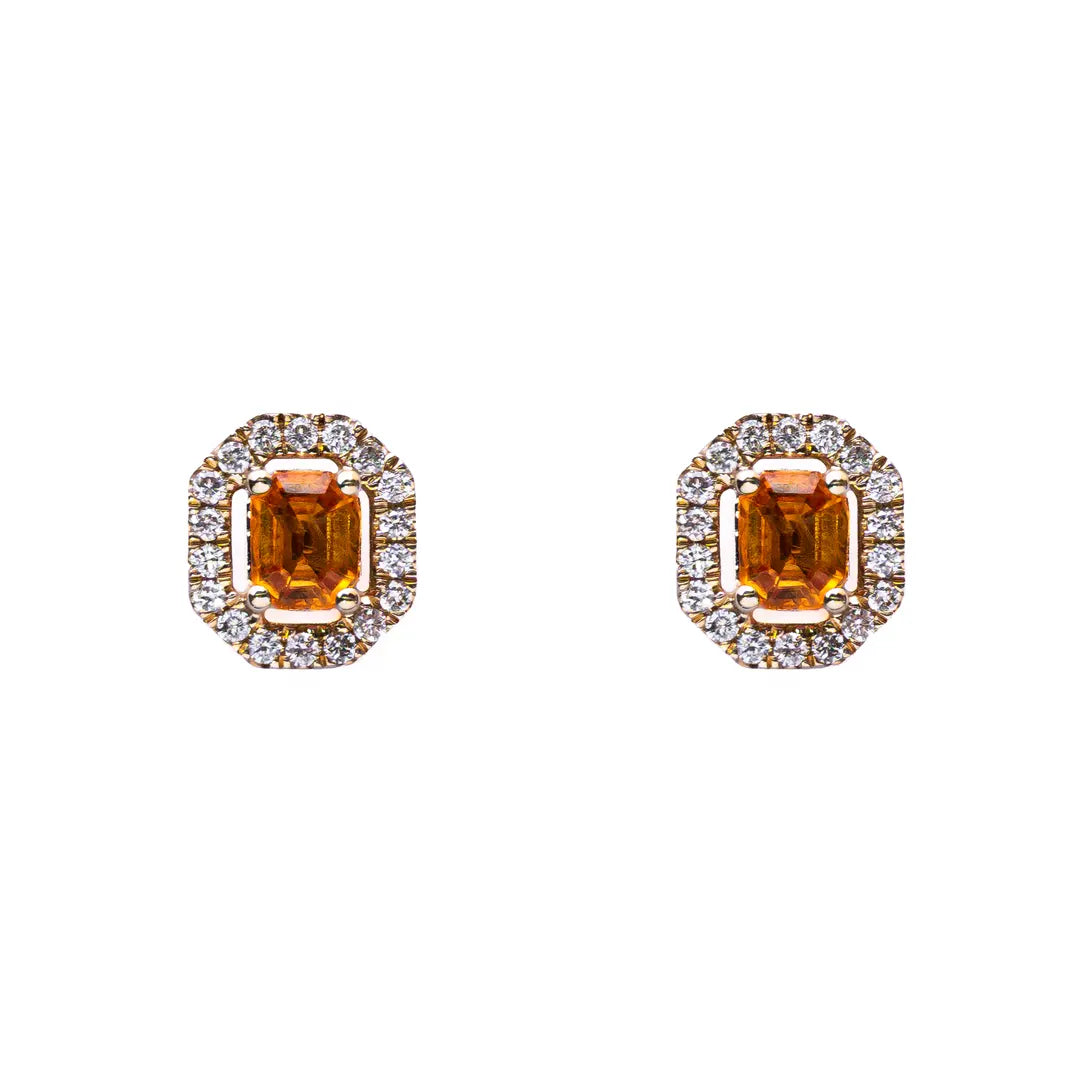 Sapphire Studs "orange"
