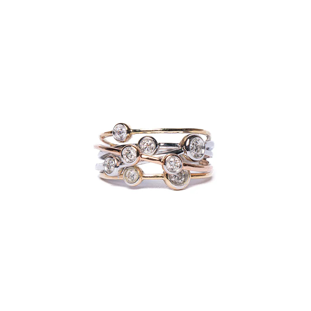 Golden Trio Ring 14K