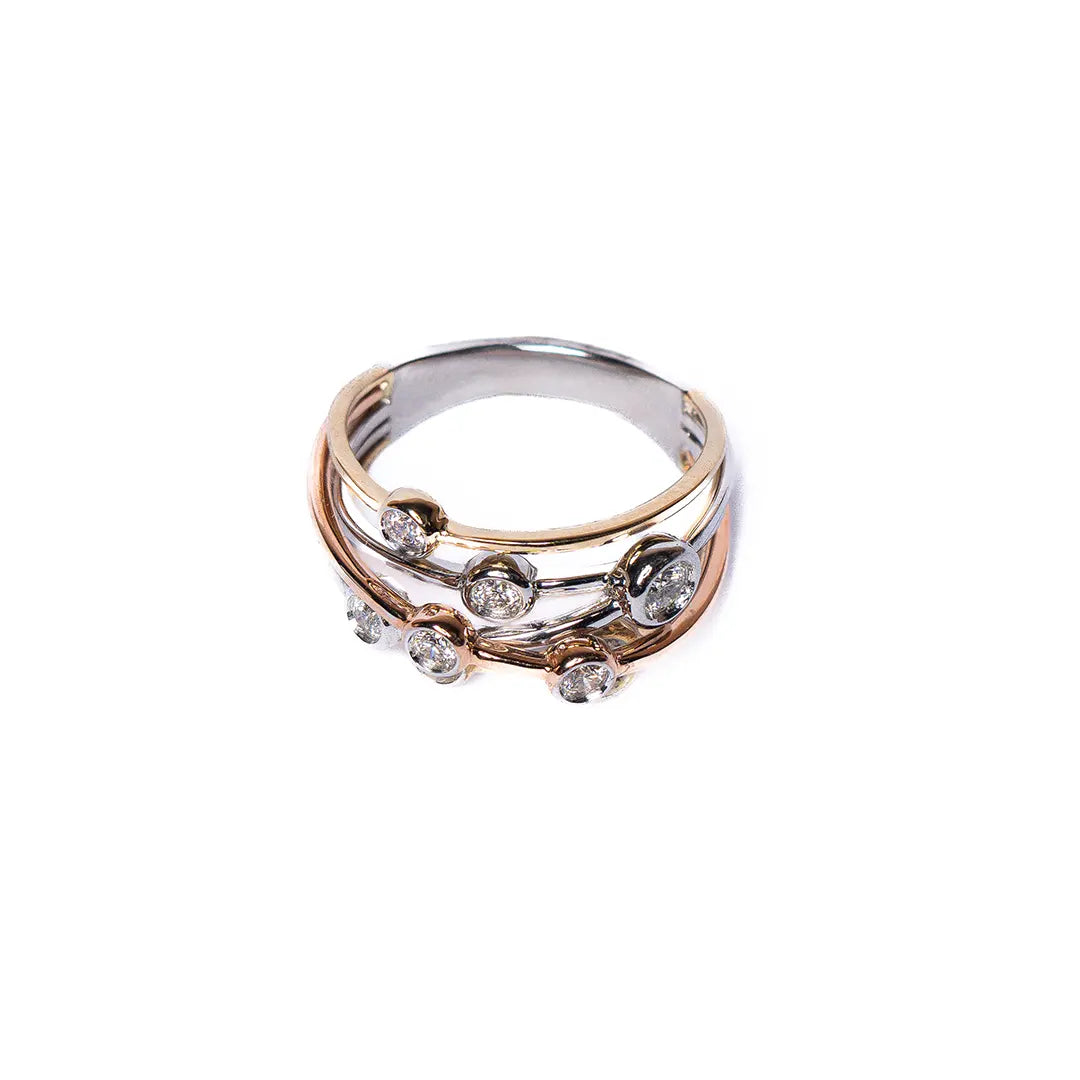 Golden Trio Ring 14K