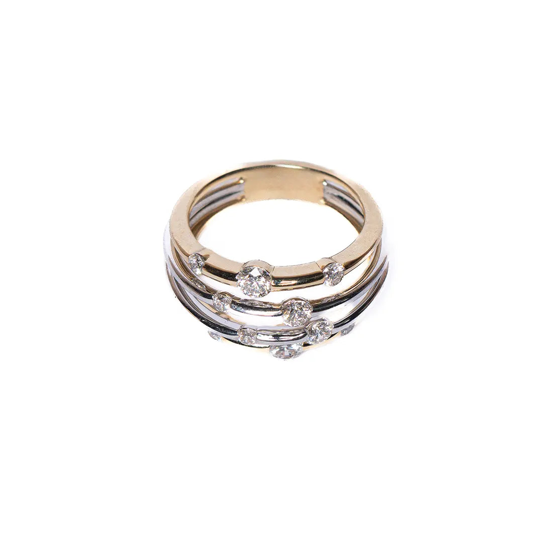 Dual Gold Diamond Ring