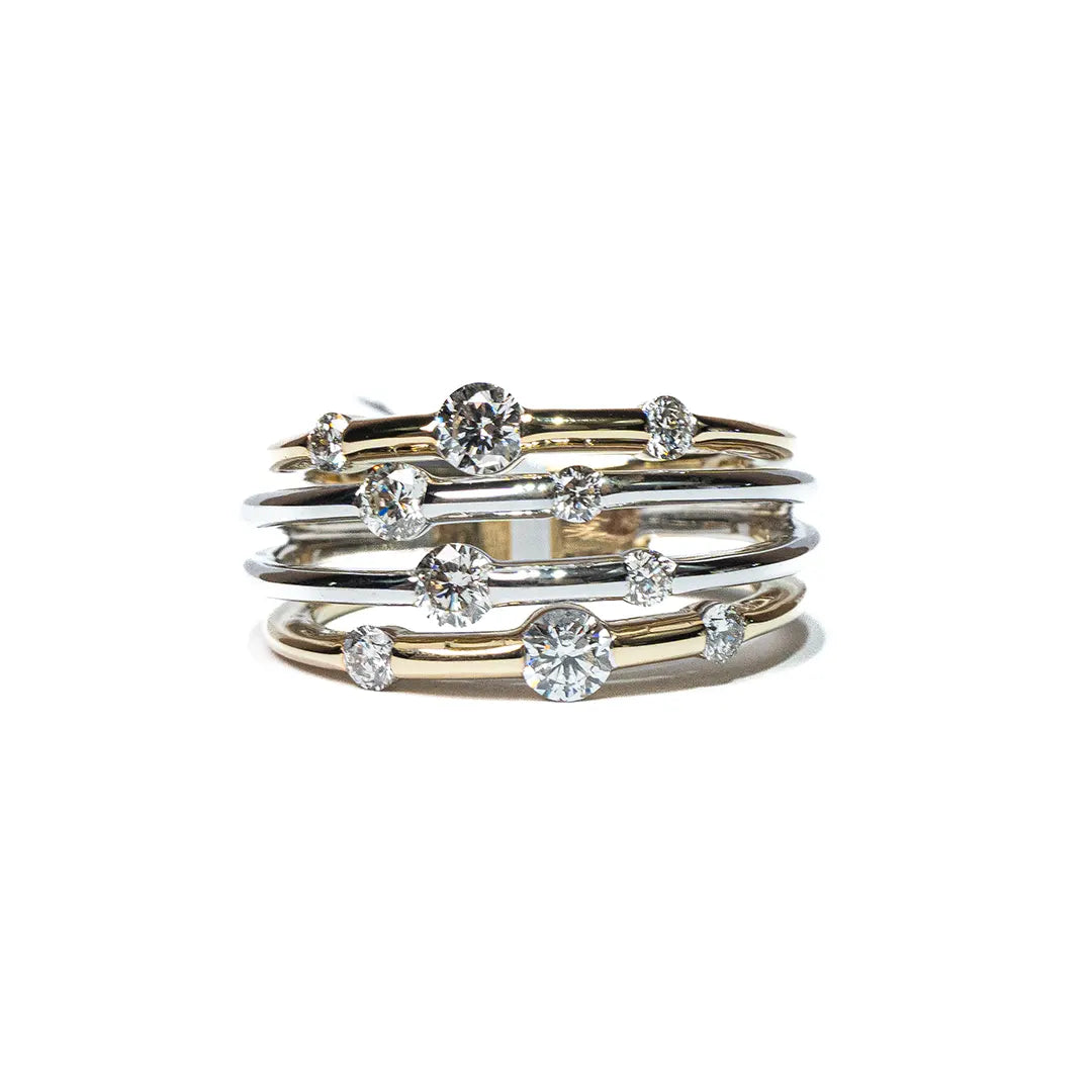Dual Gold Diamond Ring
