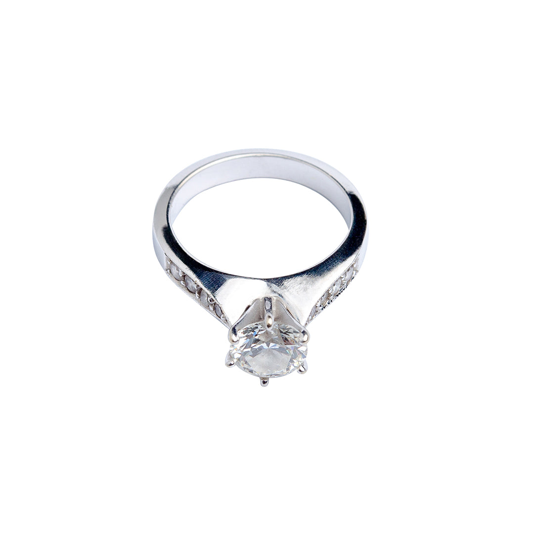 Ring 18KW Round DIA 1.40CT GIA H/VS1