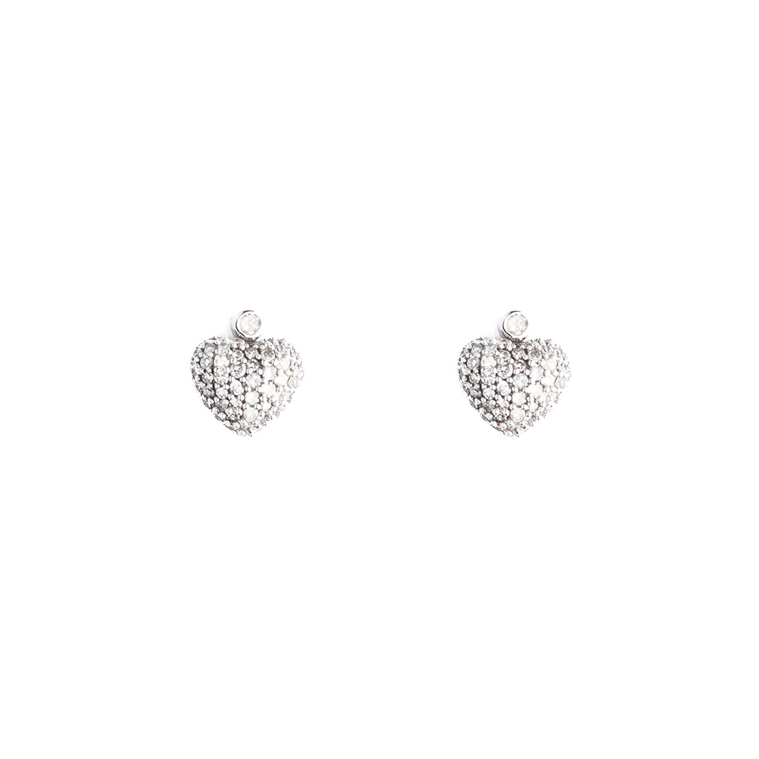 Heart Diamonds Earrings 14KW