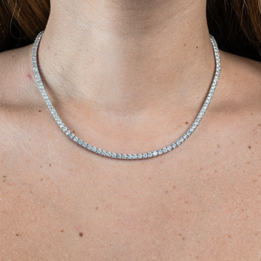 Tennis Necklace 13.25CT 14KW