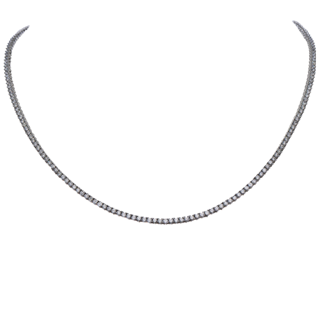 Tennis Necklace Three Prong 6CT