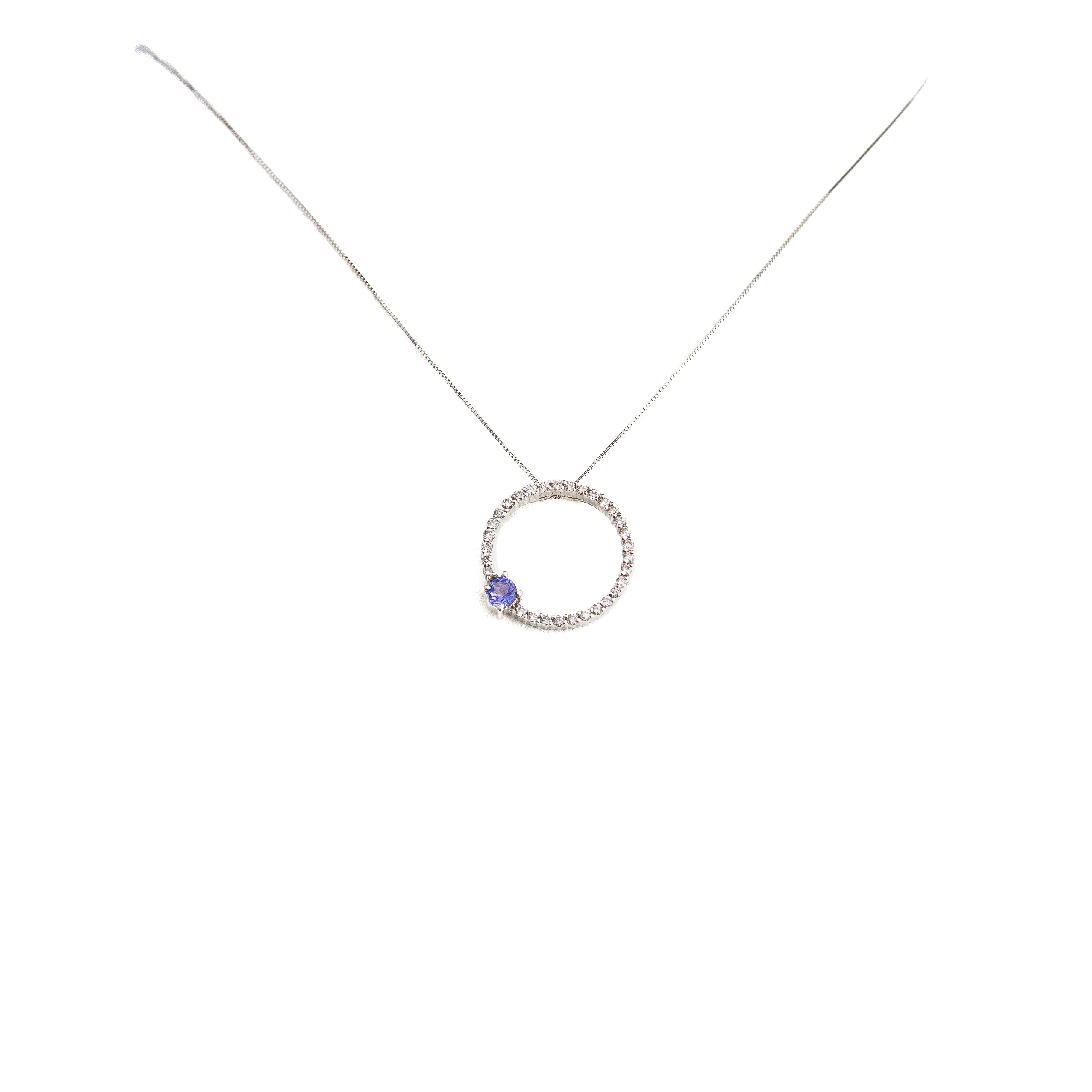 Diamond and Topaz Pendant