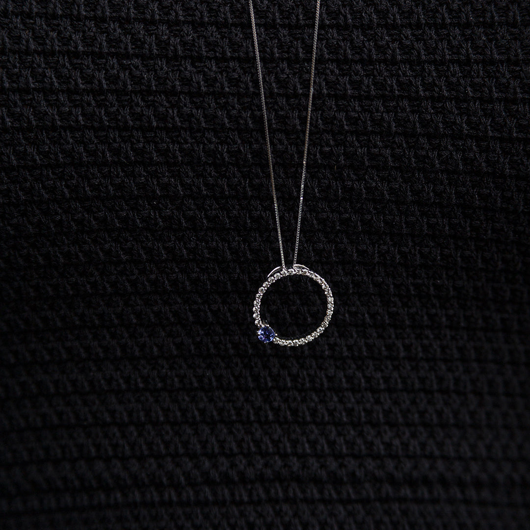 Diamond and Topaz Pendant