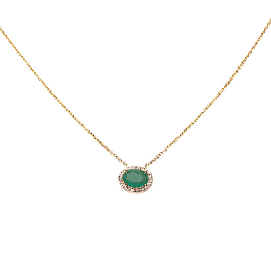 Emerald Necklace 14K