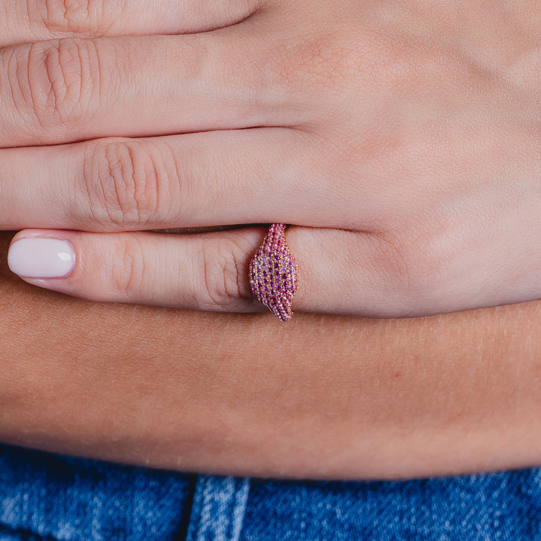 PINK SAPPHIRE RING 18KYG