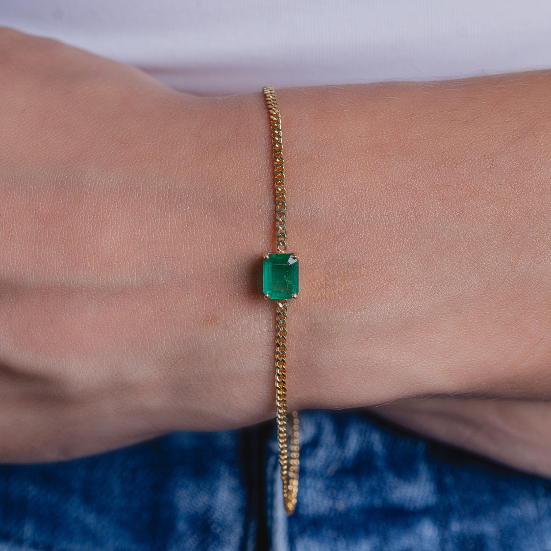 EMERALD BRACELET 14KYG