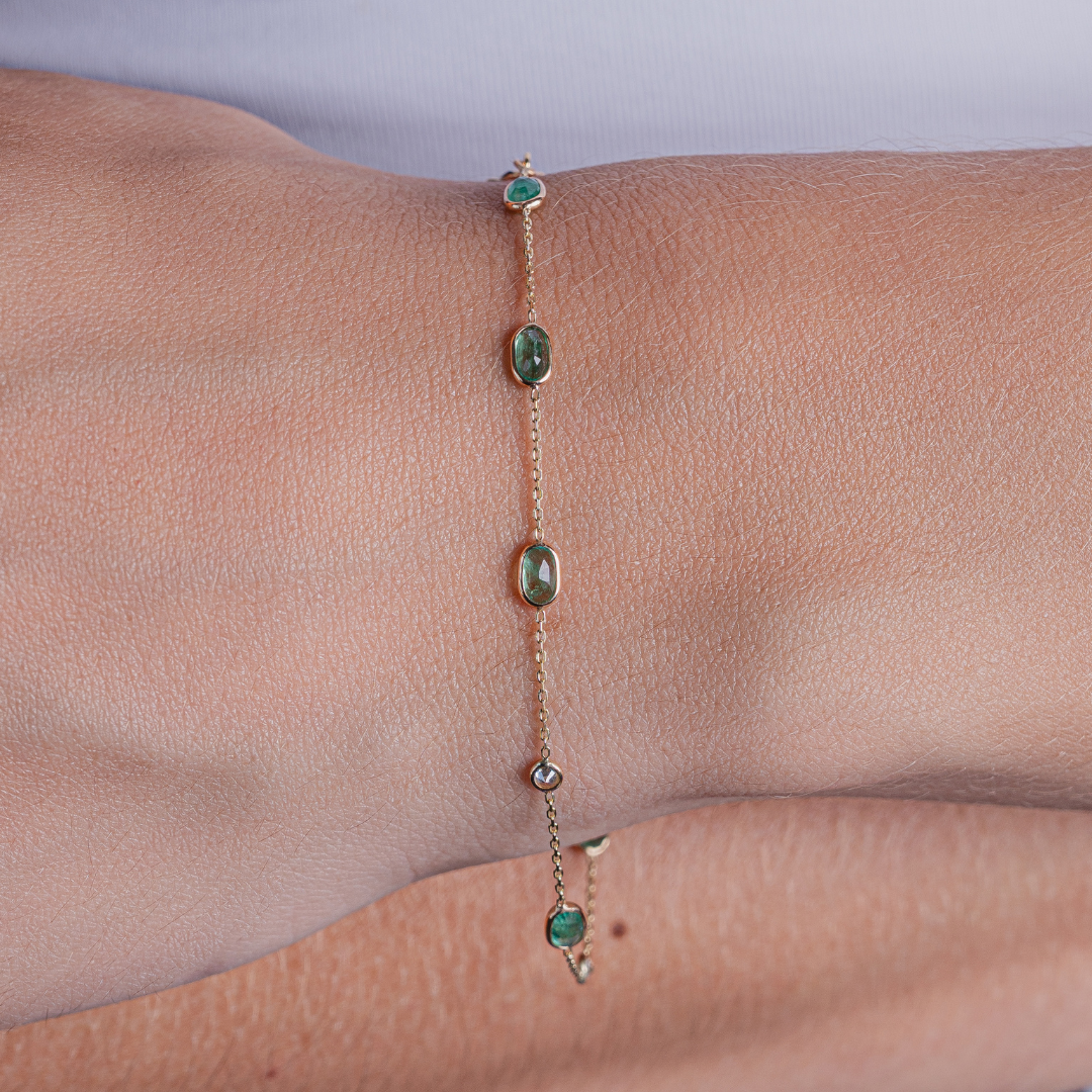 EMERALD BRACELET 14K