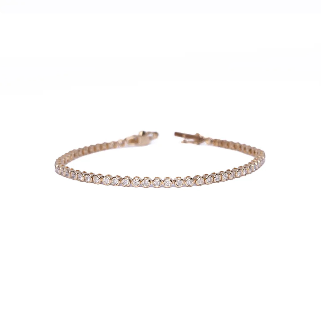 Tennis Bracelet Bezelset 2.10CT