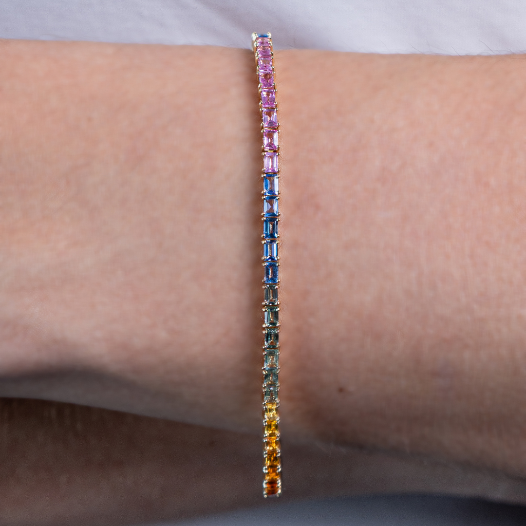 Tennis Bracelet Multisapphire 5.75CT