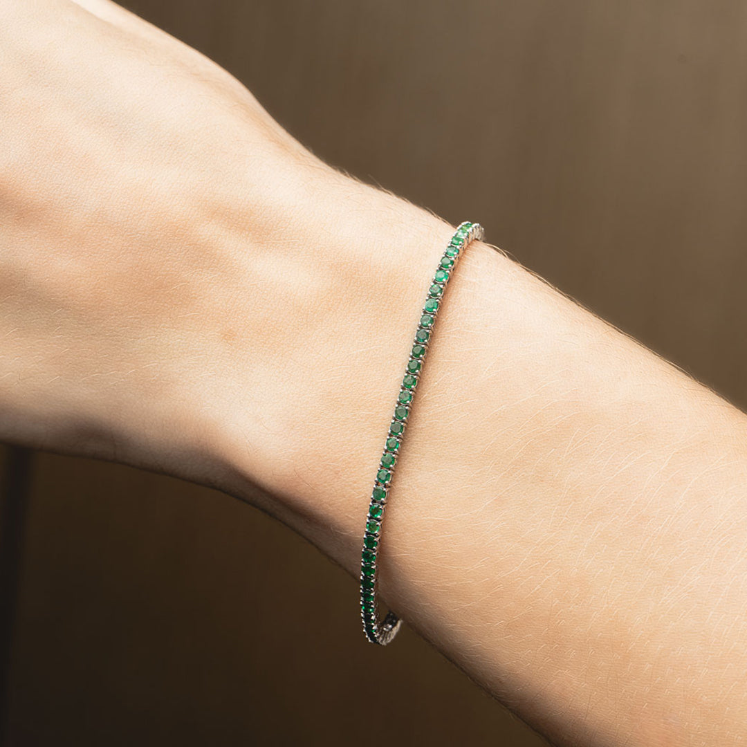 Emerald Tennis Bracelet 14KW