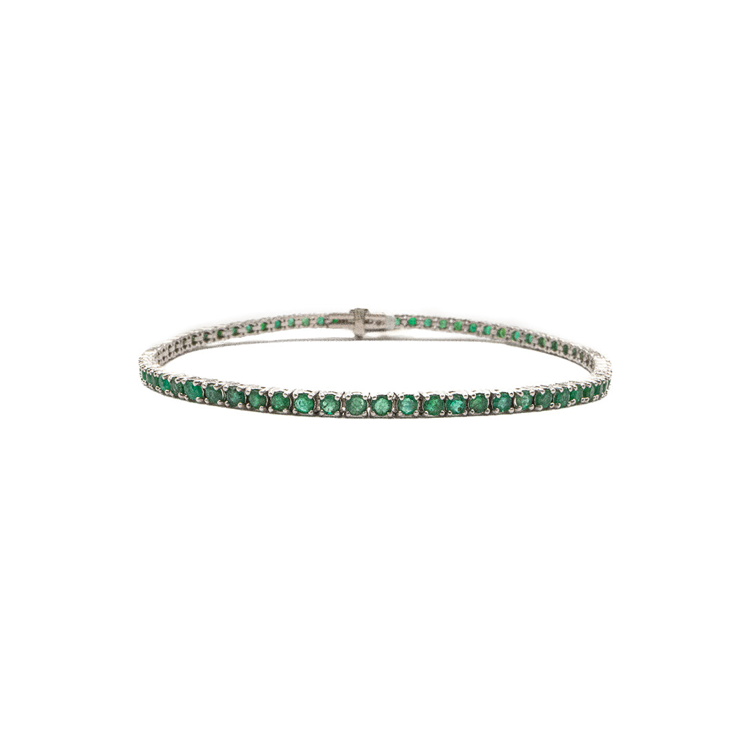 Emerald Tennis Bracelet 14KW