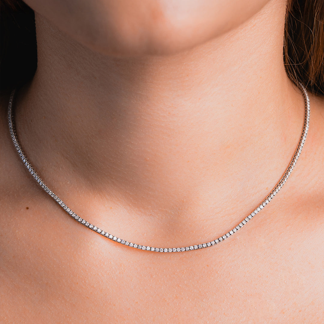 Tennis Necklace 3.25CT 14KW