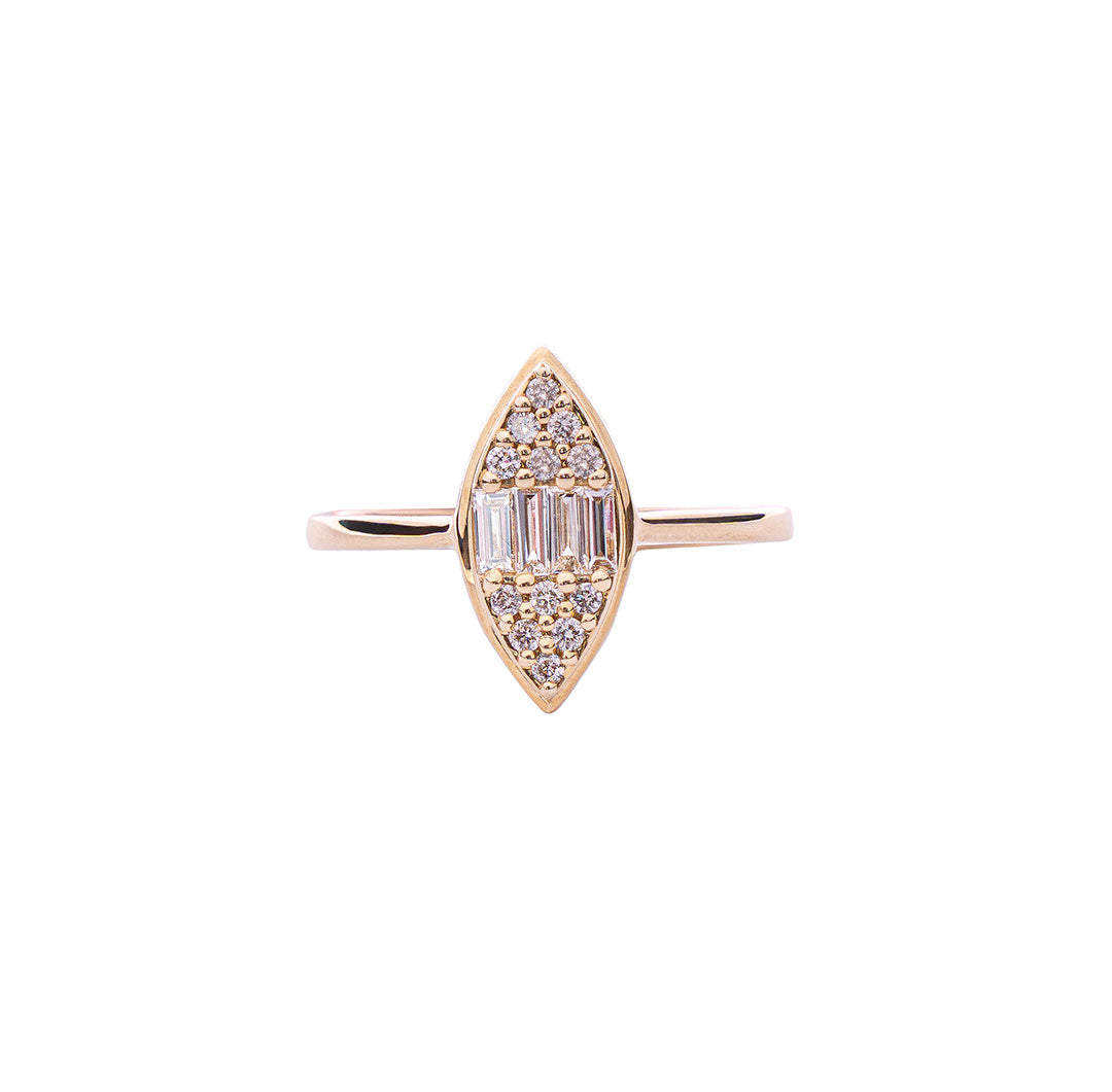 MARQUIS SHAPE RING 14KYG