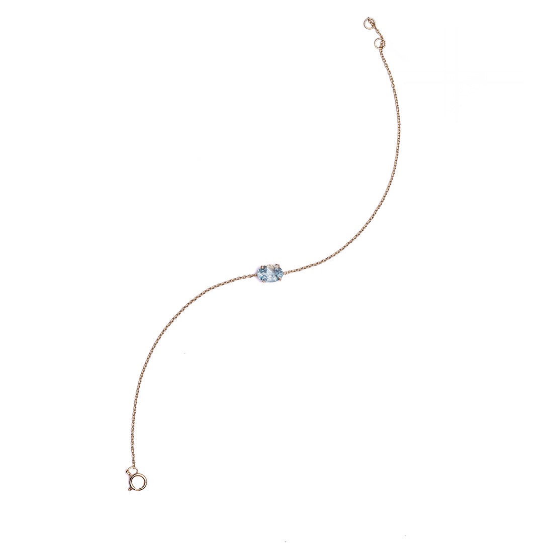AQUAMARINE BRACELET 14KYG