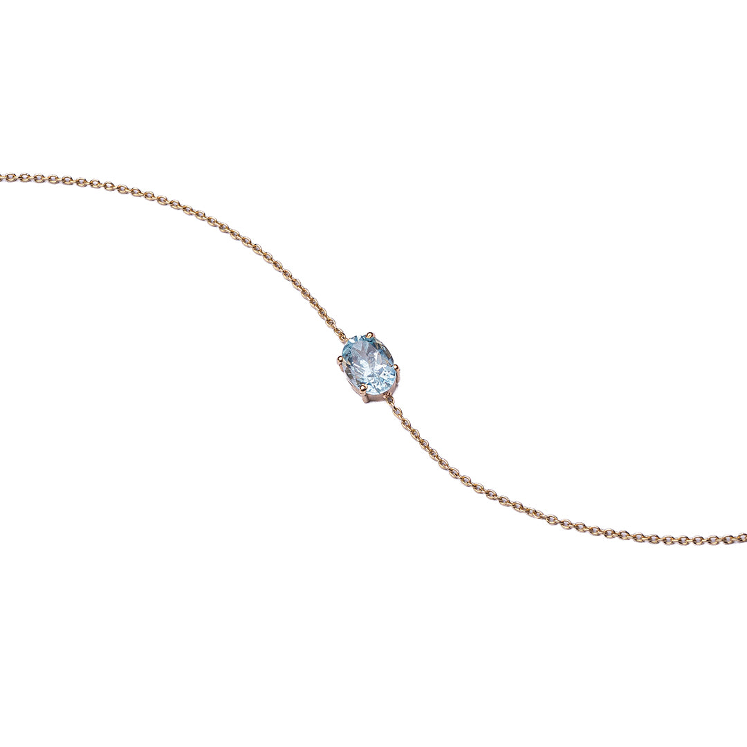 AQUAMARINE BRACELET 14KYG