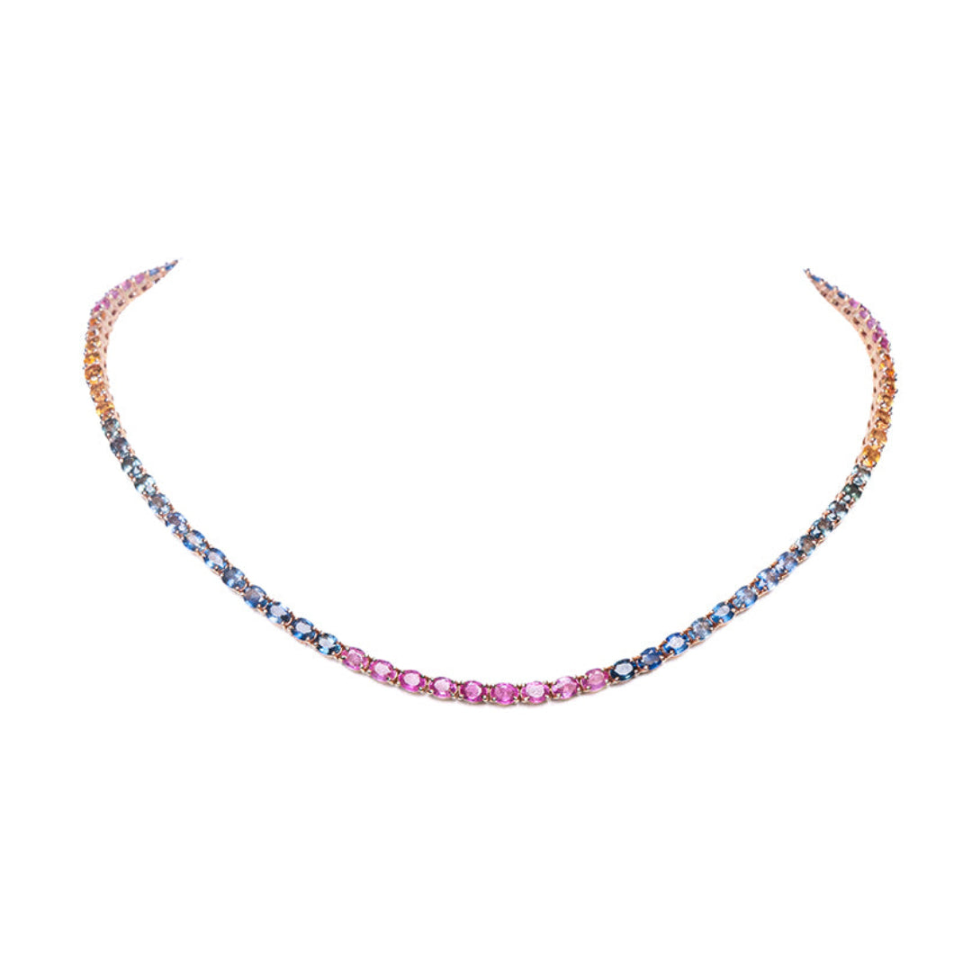 RAINBOW NECKLACE 22CT 14KRG