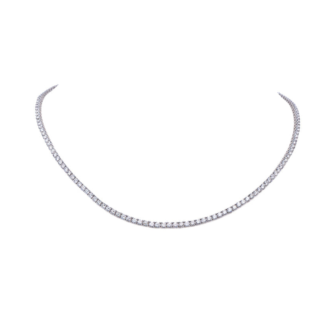 TENNIS NECKLACE 7.80CT 14KWG