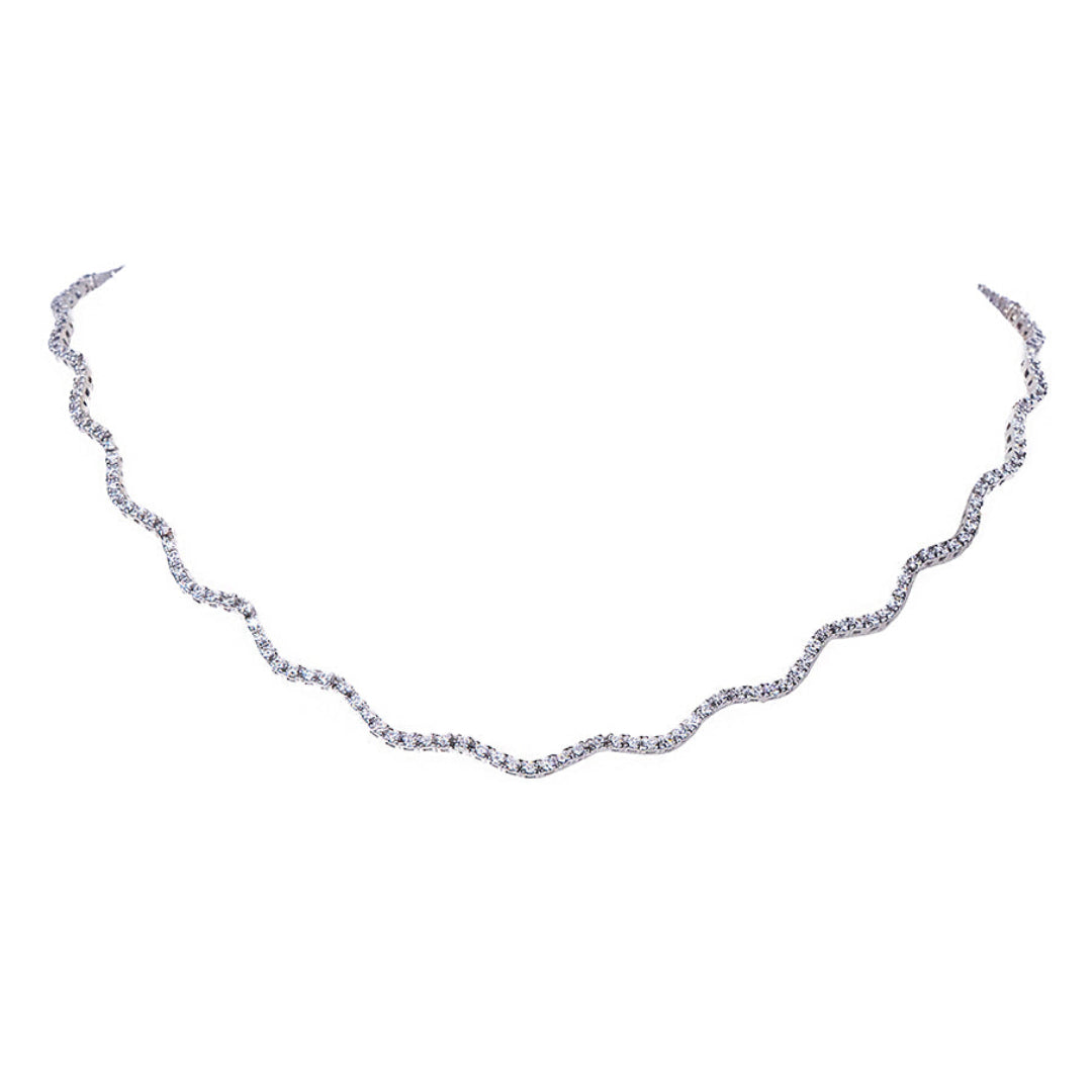 DIAMOND SNAKE NECKLACE 3.40CT 14KWG