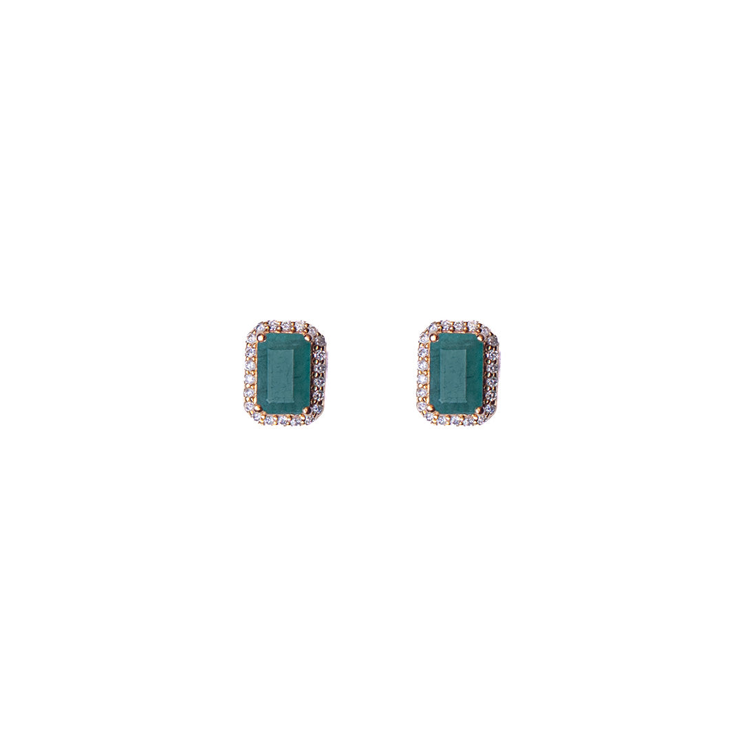 EMERALD STUDS 14KYG