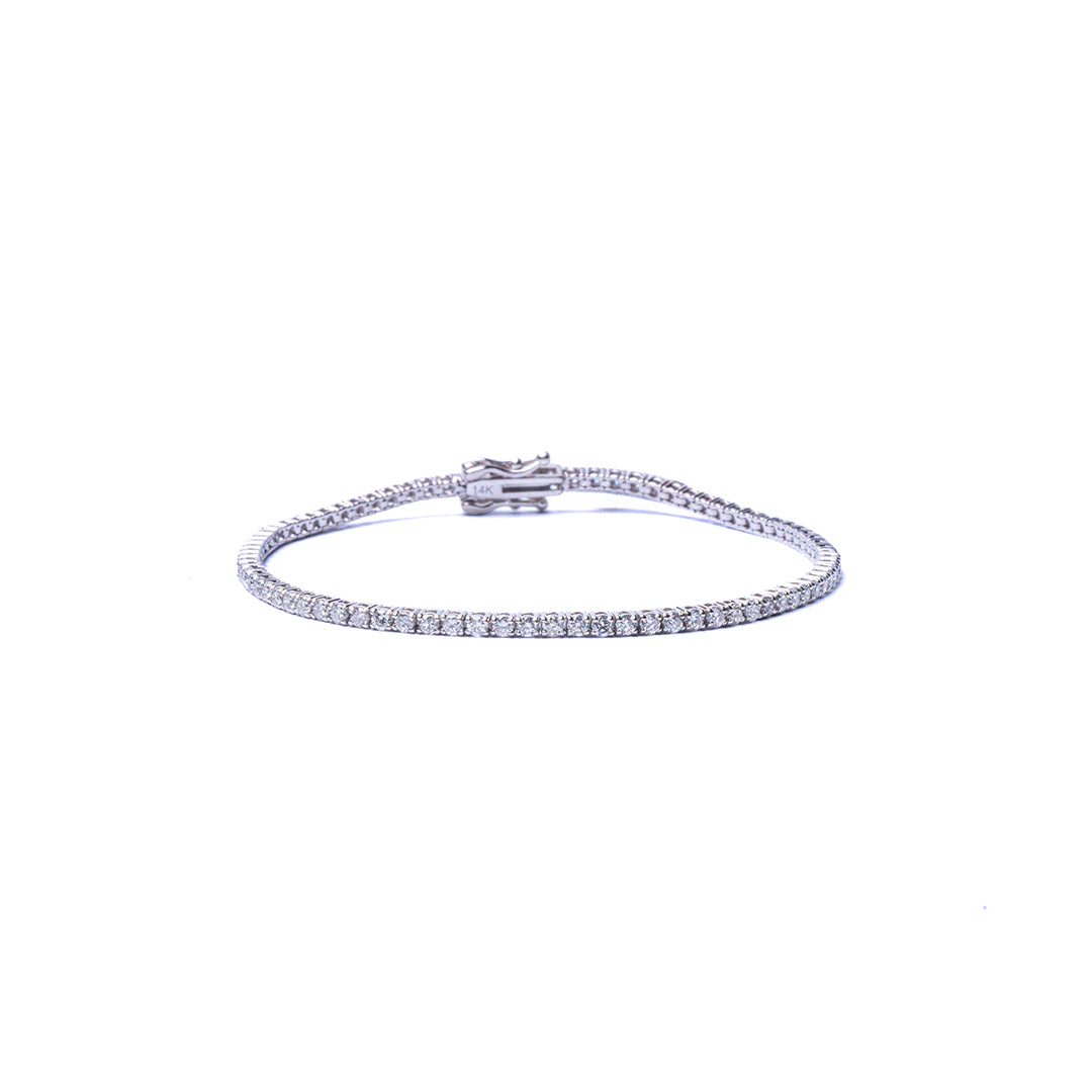 TENNIS BRACELET 3CT 14KWG