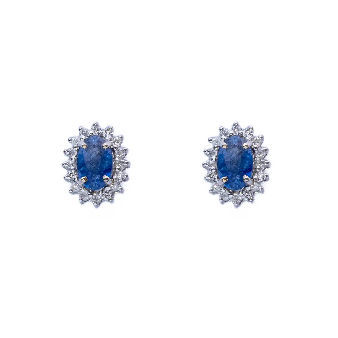 Blue Sapphire Studs 14KW