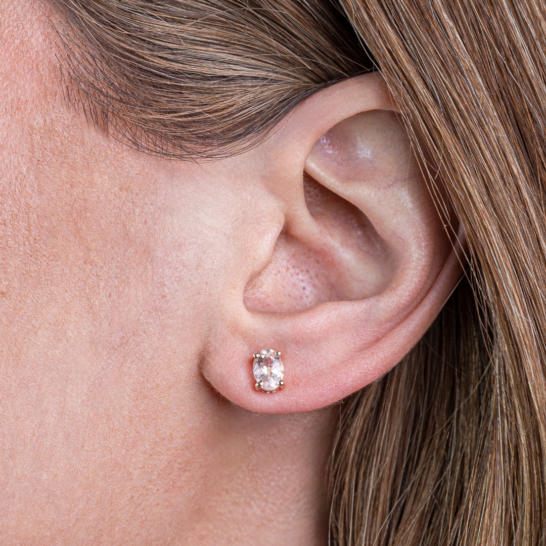 Morganite Studs