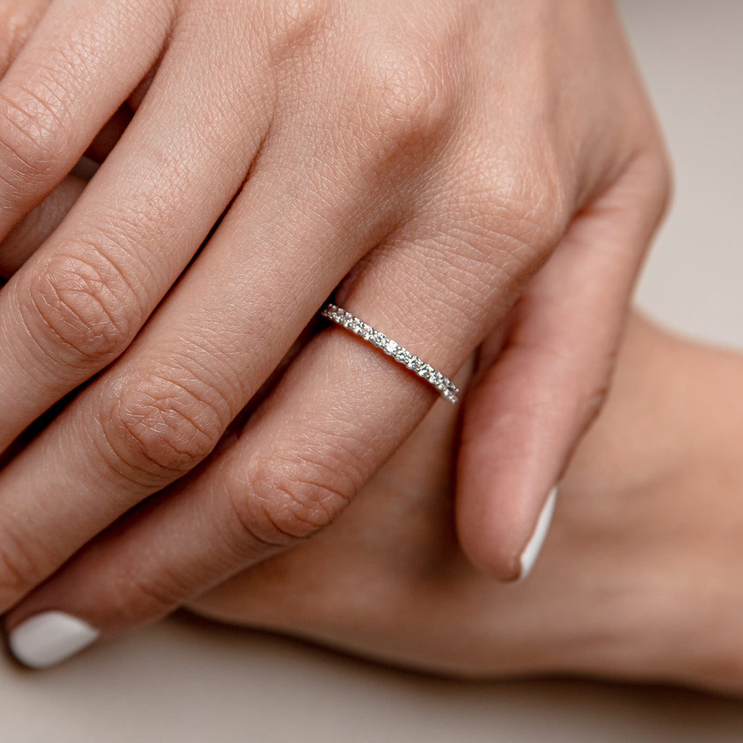 Ring Band 14K White Gold DIA 0.46CT