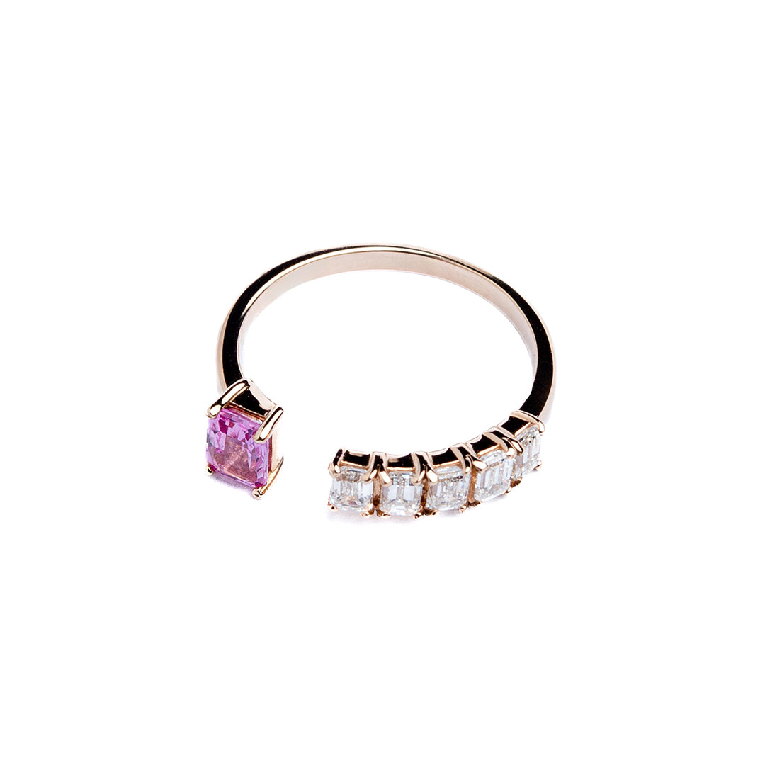 Pink Sapphire Ring 18KRG