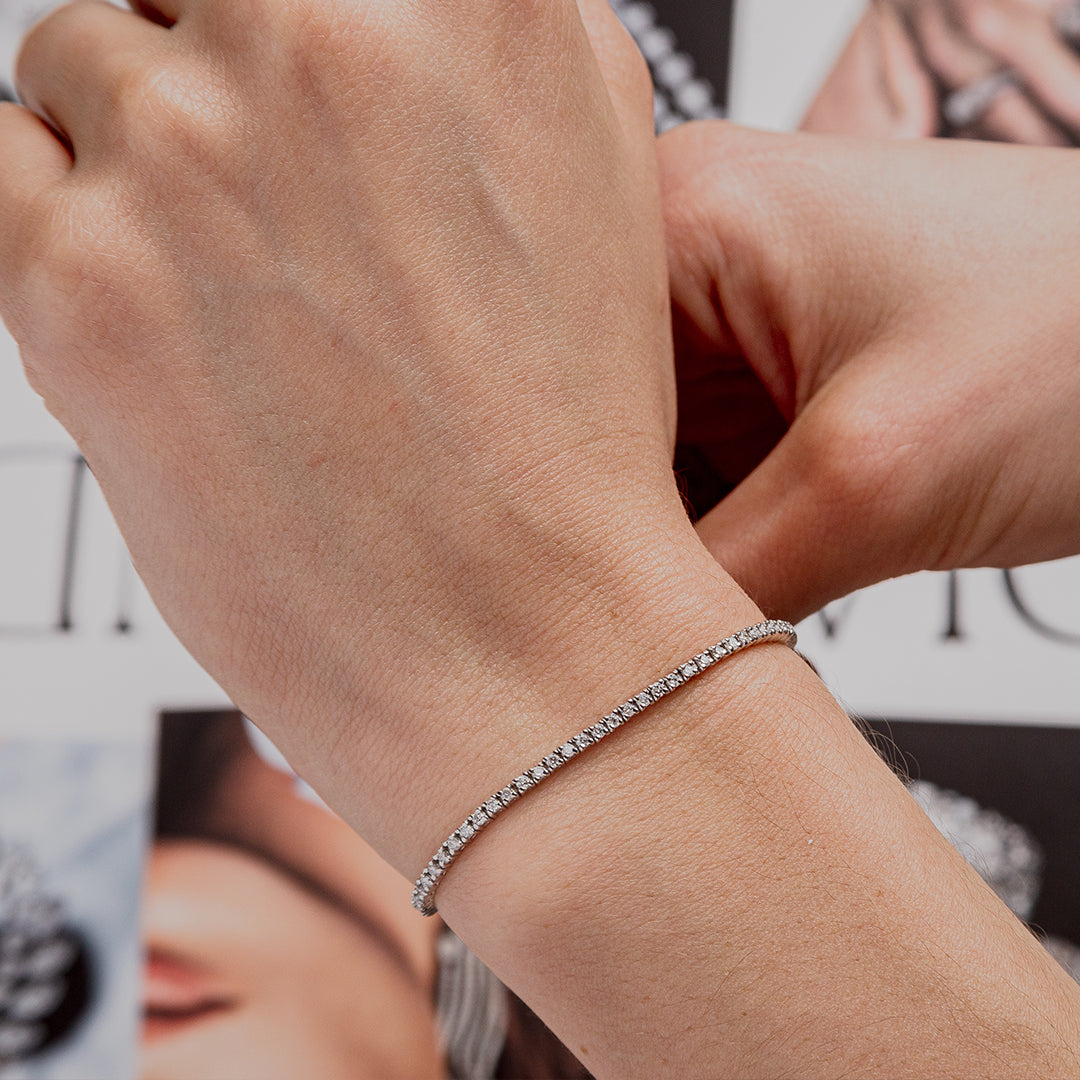 Tennis Bracelet 14KW White Gold DIA 1.35CT