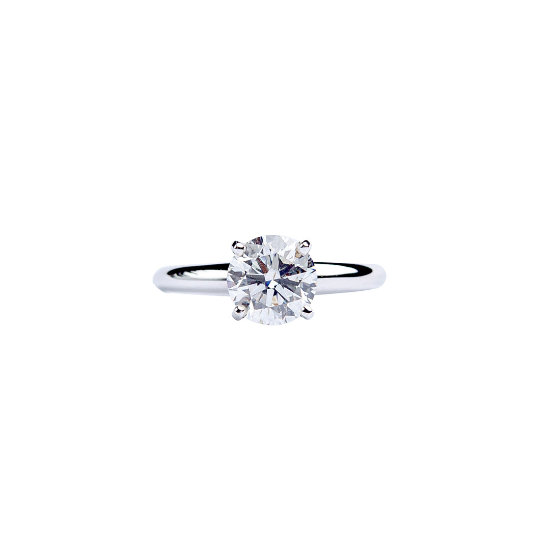 Ring 18KW Round DIA 1.51CT GIA I/SI1