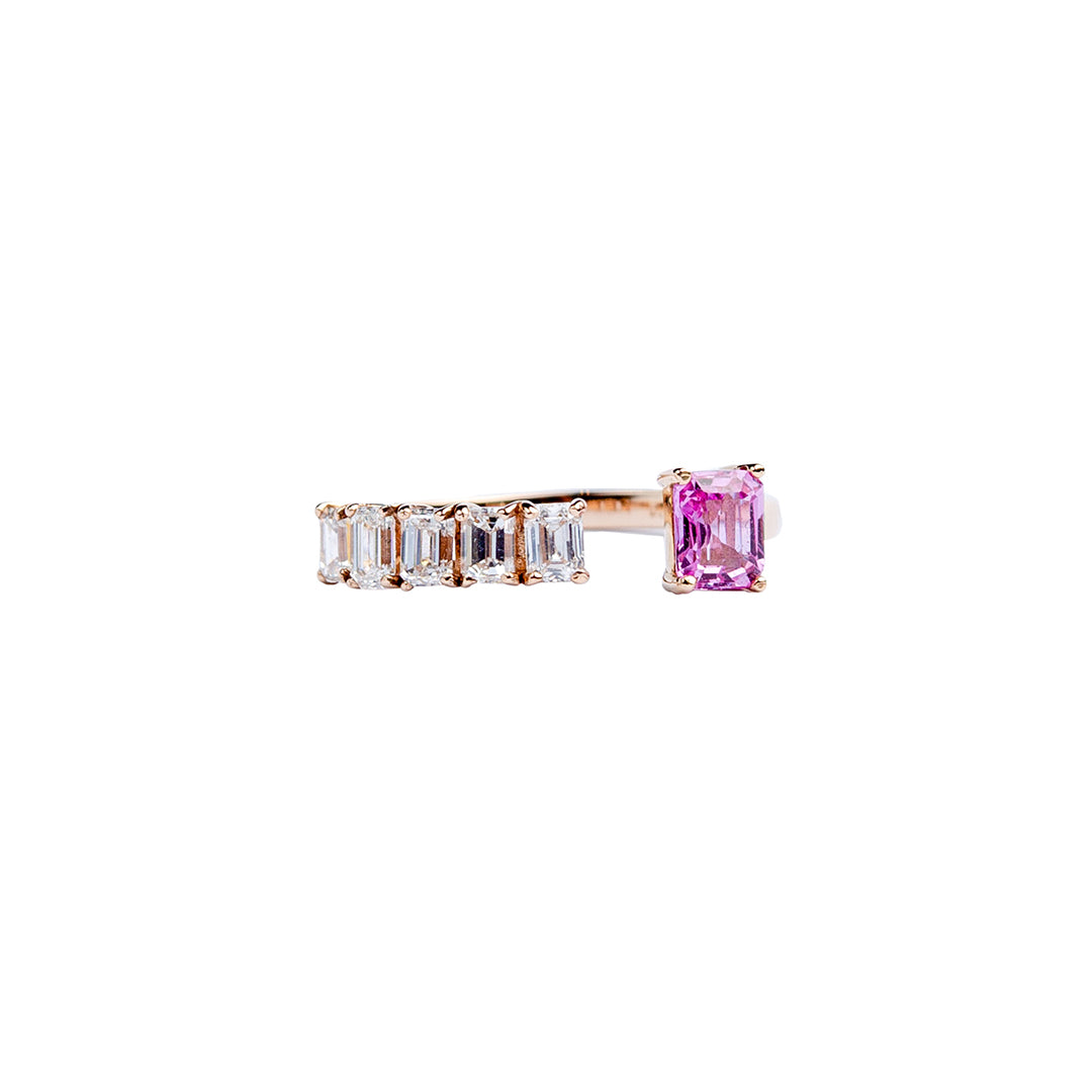 Pink Sapphire Ring 18KRG