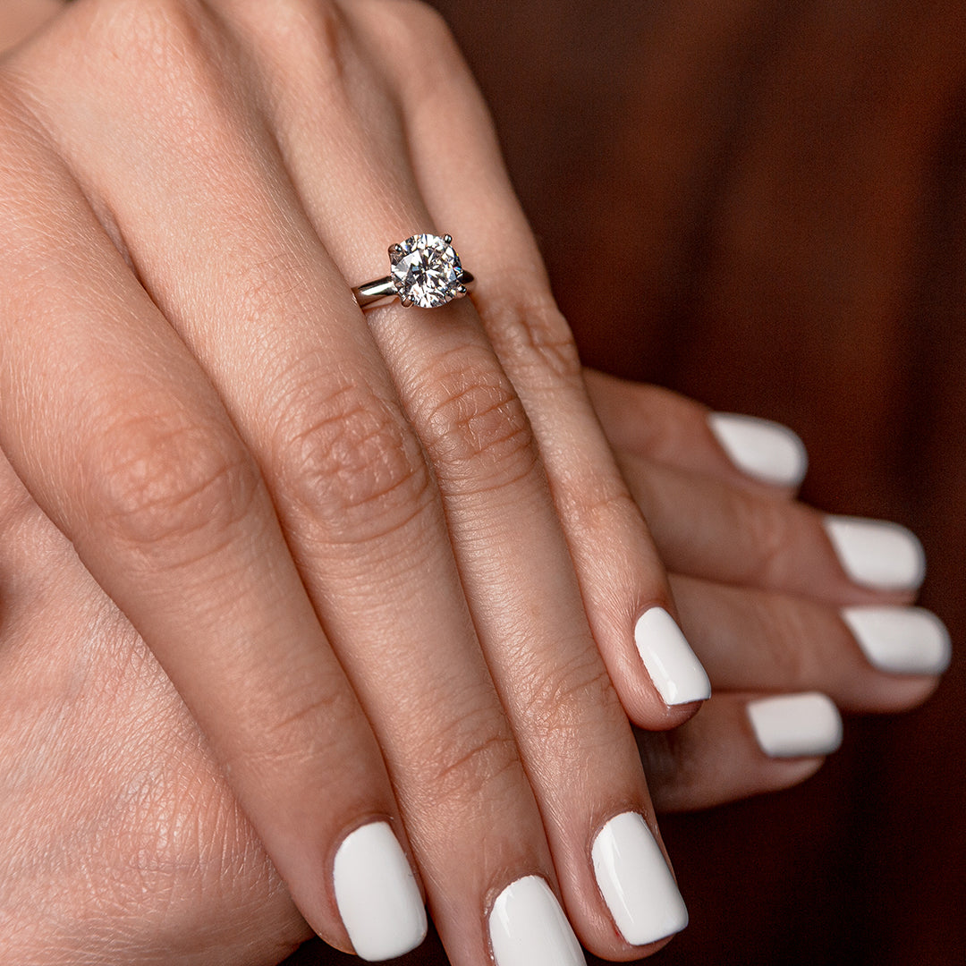 Ring 18KW Round DIA 1.51CT GIA I/SI1