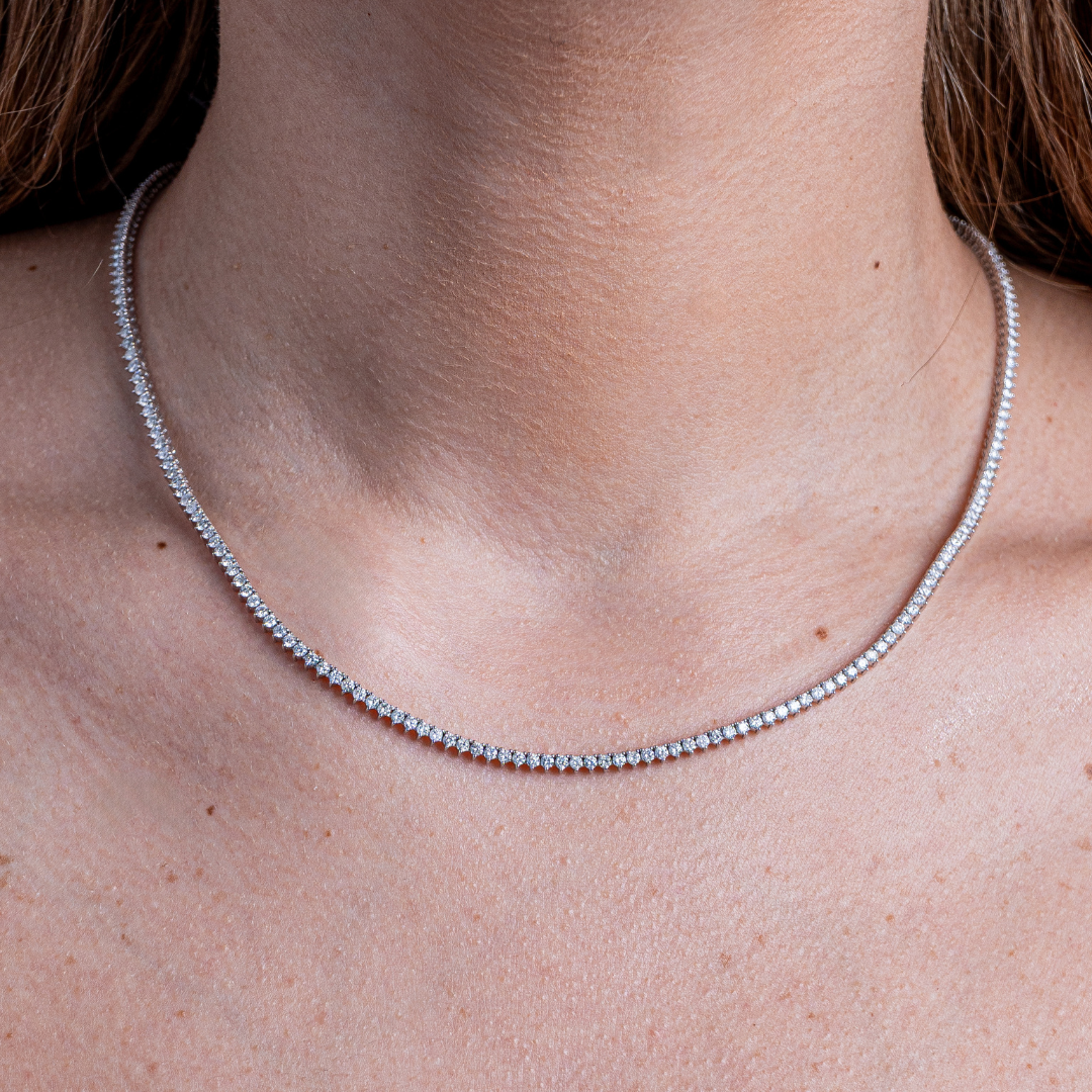 Tennis Necklace Three Prong 6CT