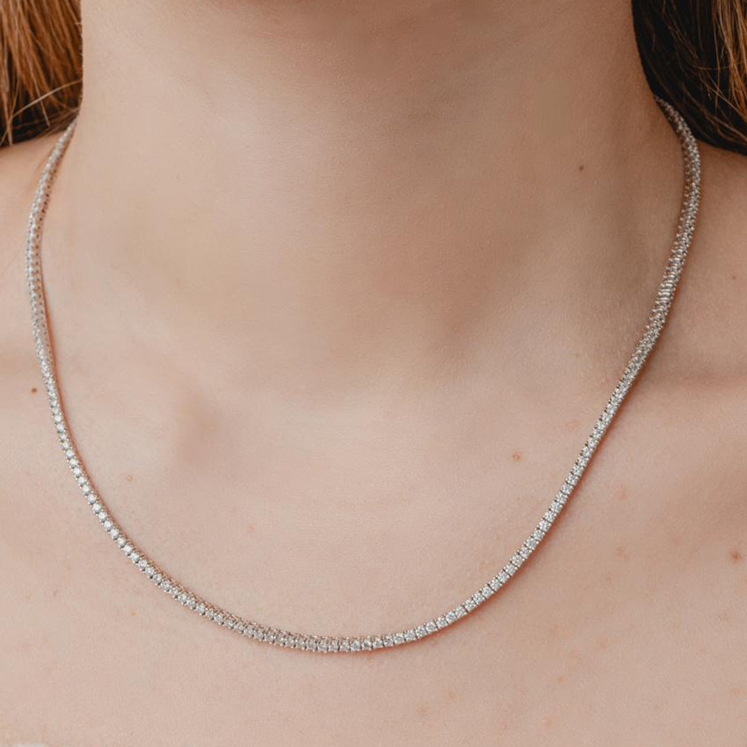 Tennis Necklace 5.57CT 14KW