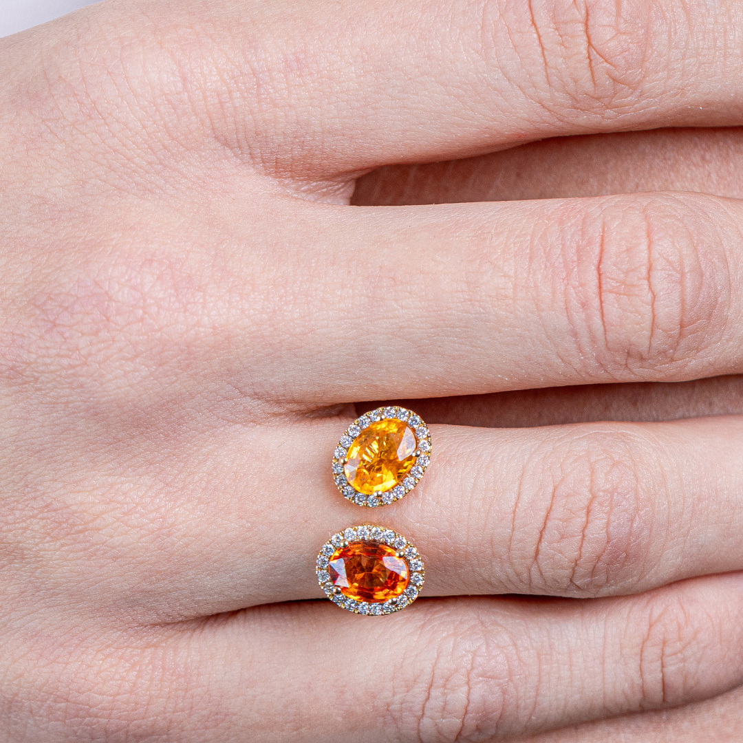 2 Stone Sapphire Ring 14K