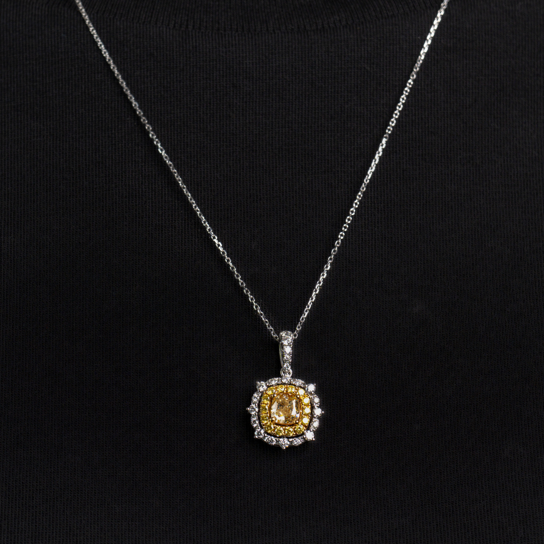 YELLOW DIAMOND PENDANT 14KW