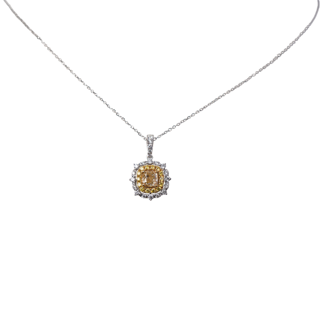 YELLOW DIAMOND PENDANT 14KW